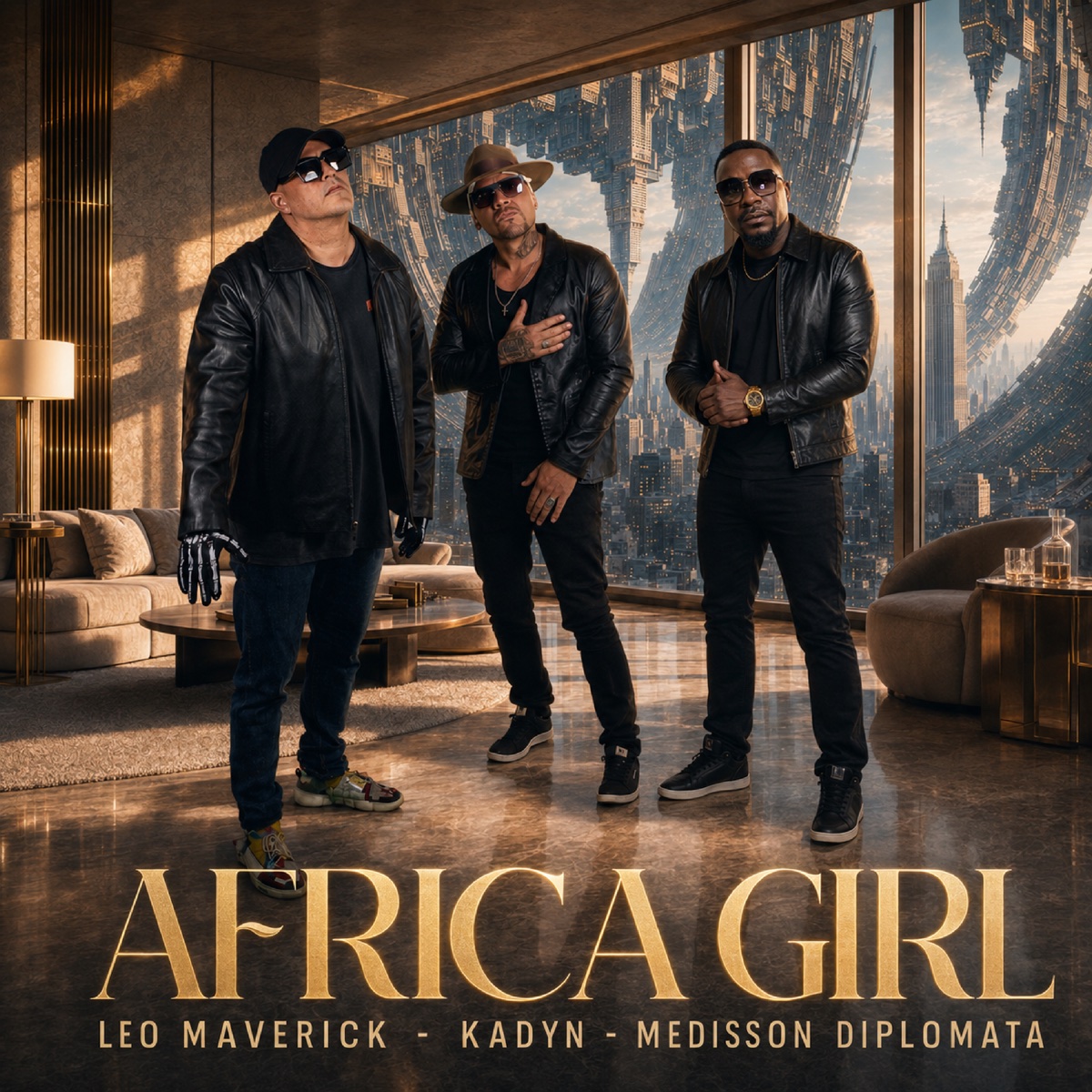 Capa de “Africa Girl”, de Leo Maverick, Kadyn e Medisson Diplomata